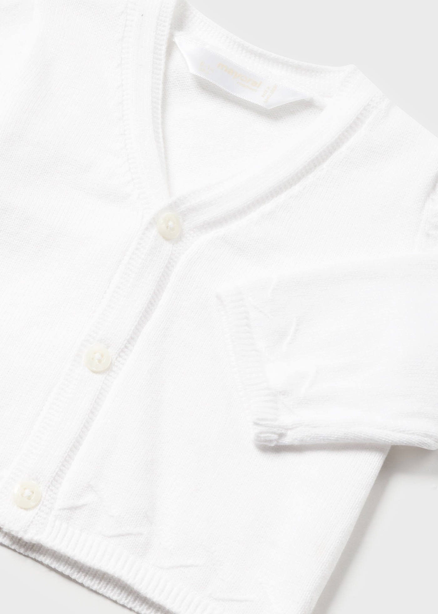 Cardigã Better Cotton Cerulean para recém-nascidos com decote em V