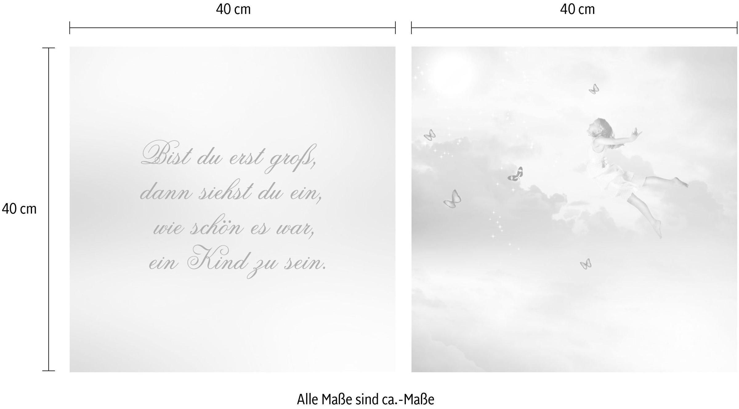 queence Leinwandbild »Gedicht Kinder«