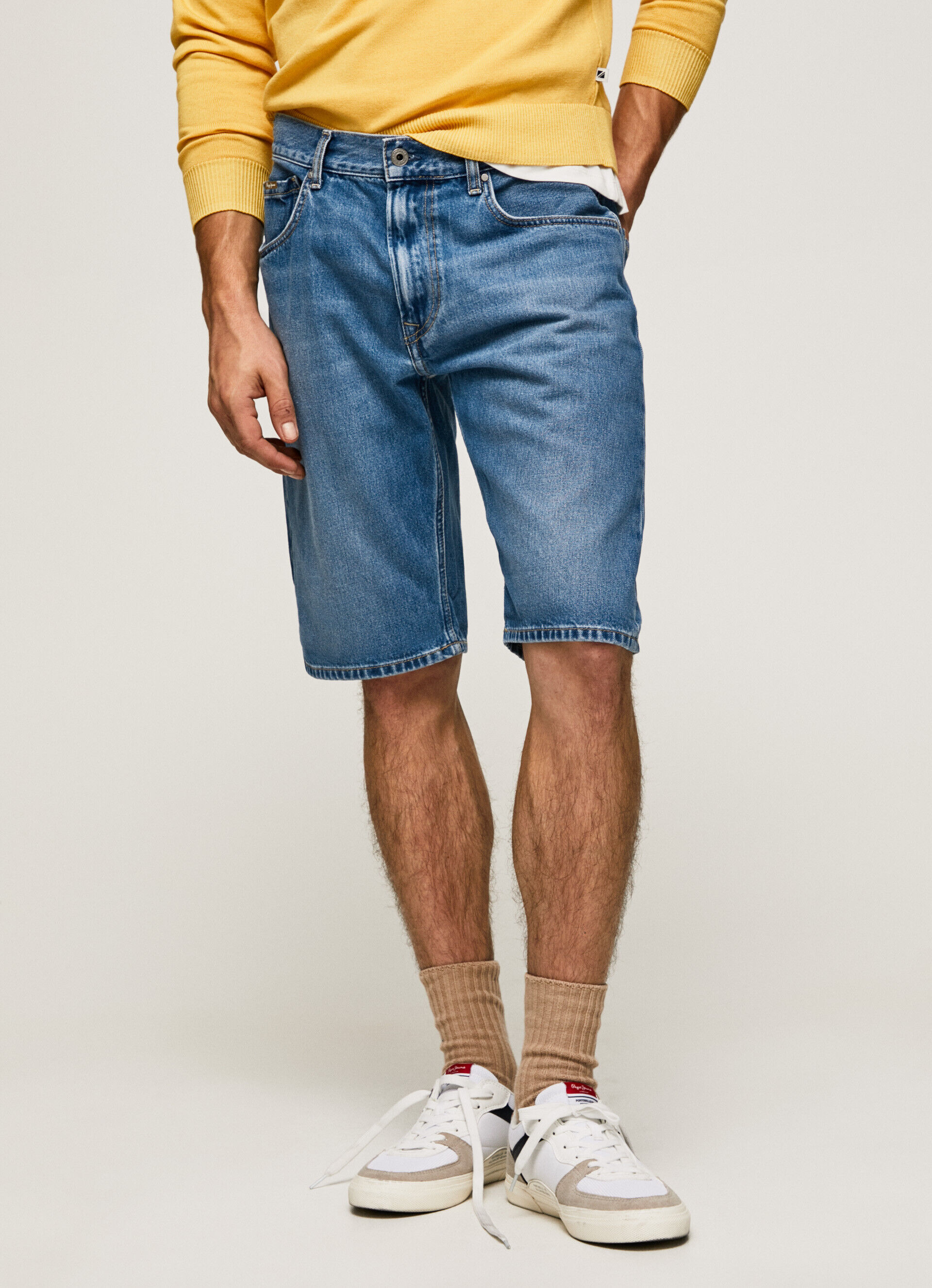 CALLEN FIT RELAXED DENIM BERMUDA - jeans