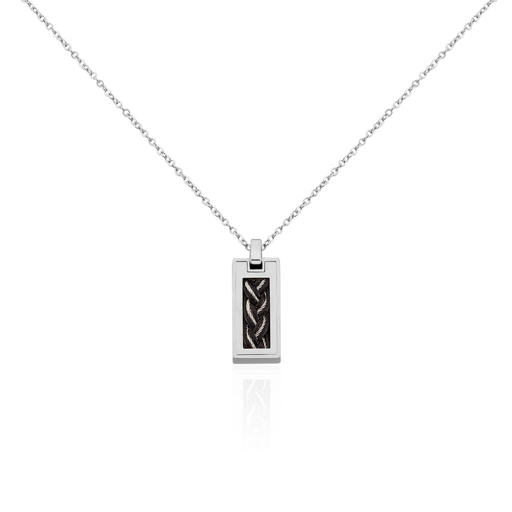 Collier Josh Acier Blanc