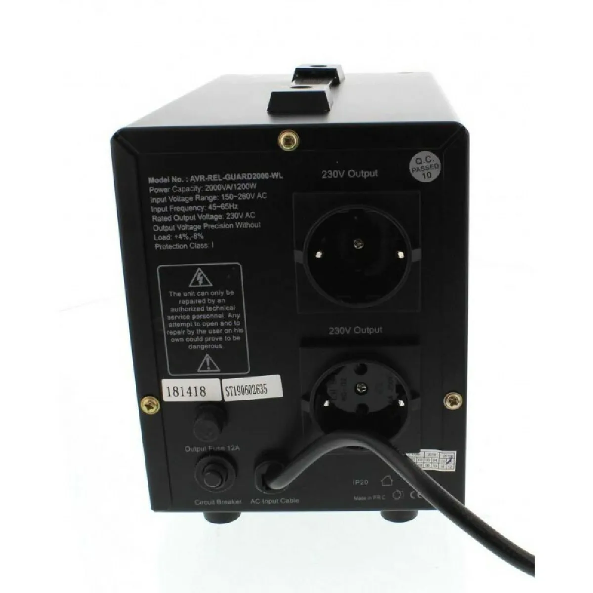 Stabilisateur de Tension Automatique R1500P