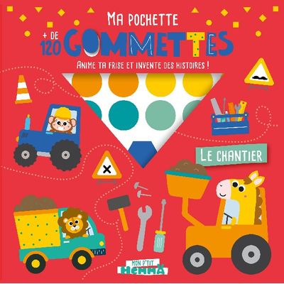 Mon P'tit Hemma - Ma pochette de 120 gommettes : le chantier