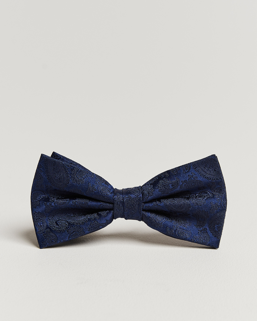 Amanda Christensen Tonal Paisley Pre Tie Silk Navy