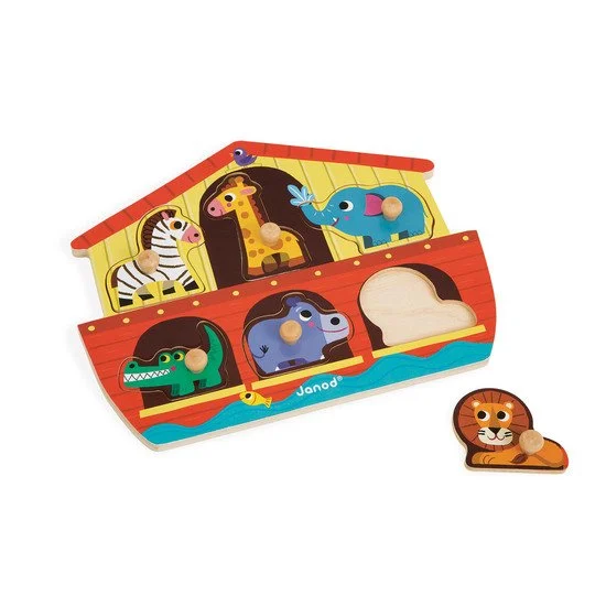 Puzzle bois 6 pièces   Arche de Noé        de               Janod