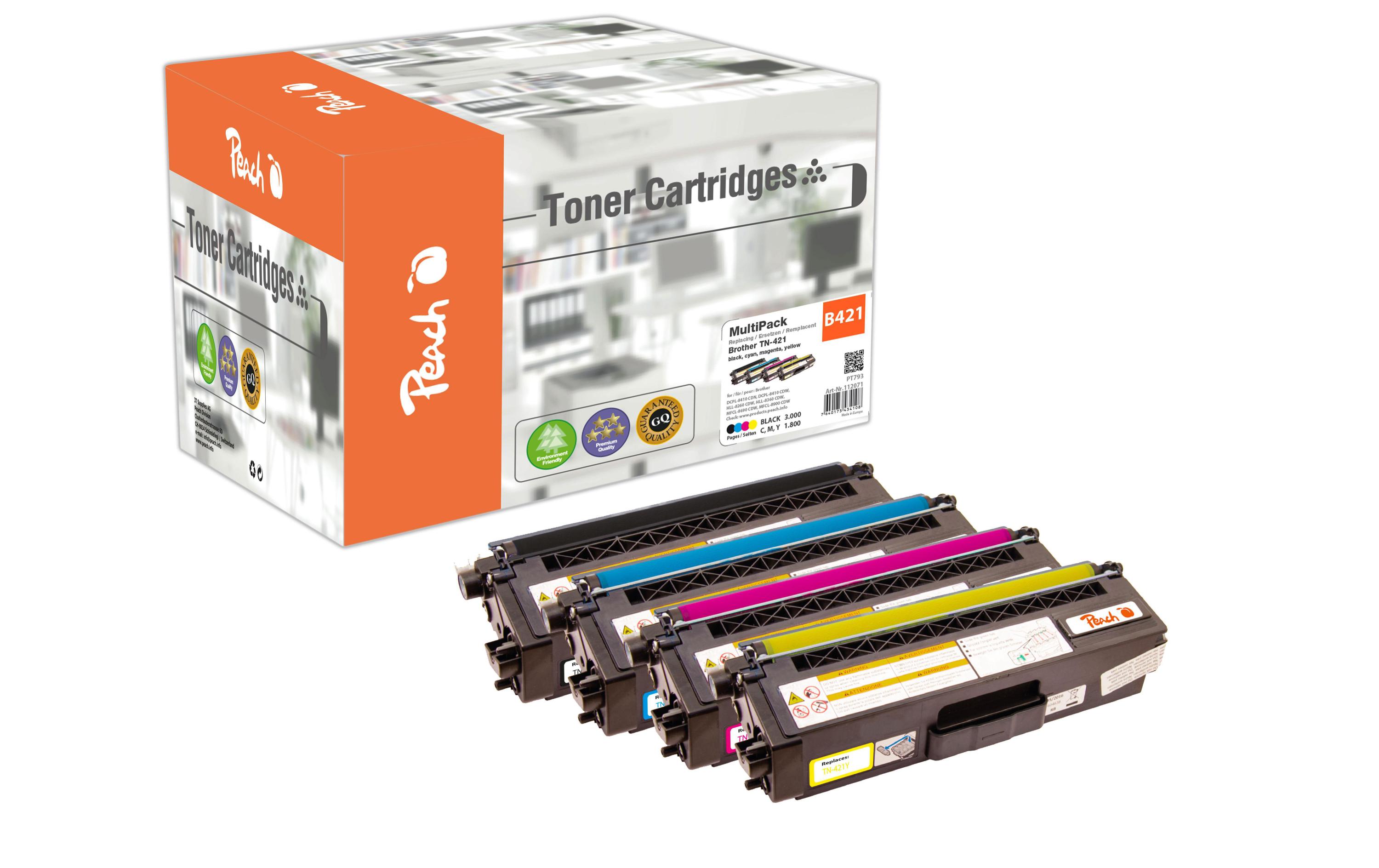 Toner Brother TN-421 Black/Cyan/Magenta/Yellow<br>Toner, Black, Cyan, Magenta, Yellow