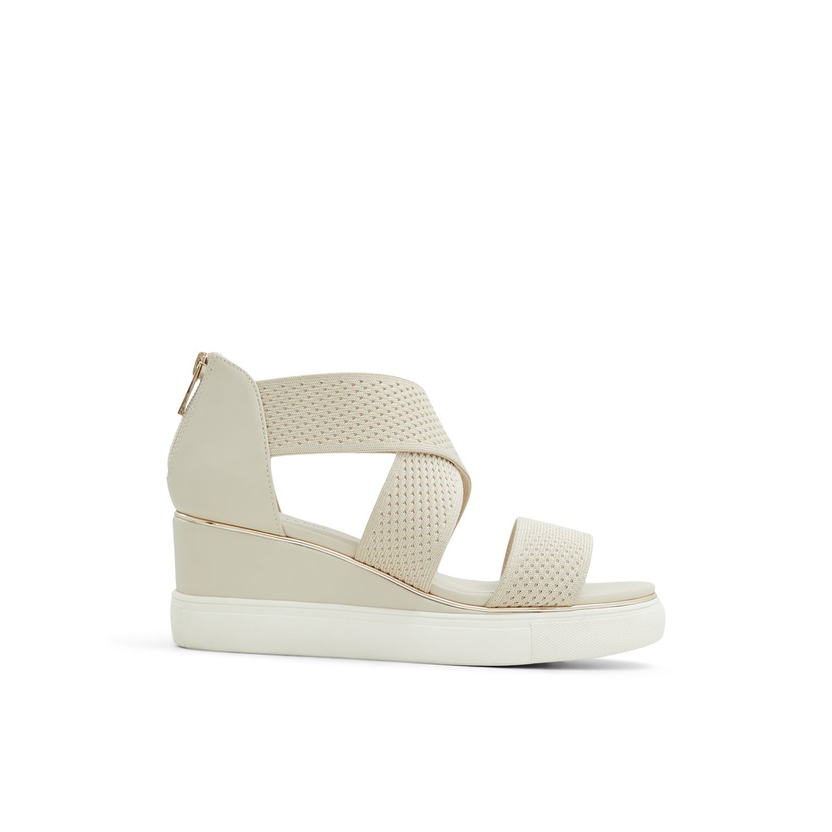 K STUDIO-Thoitlan-Sandales à lanières - Talon compensé - Beige