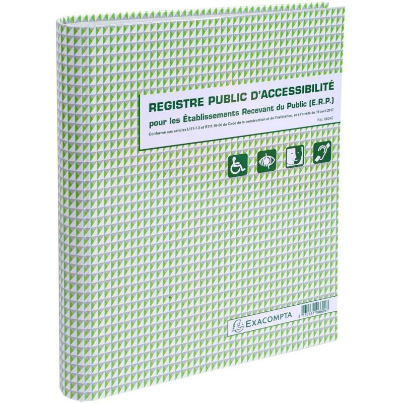 Registre public d'accessibilité ERP Exacompta 6624E 32 x 26,6 cm