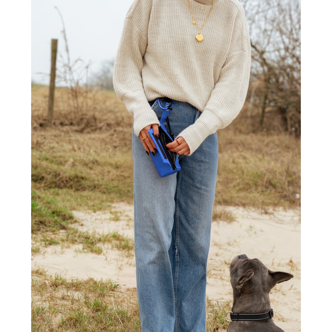 Lionto Futterbeutel für Hunde, Trainingsdummy blau