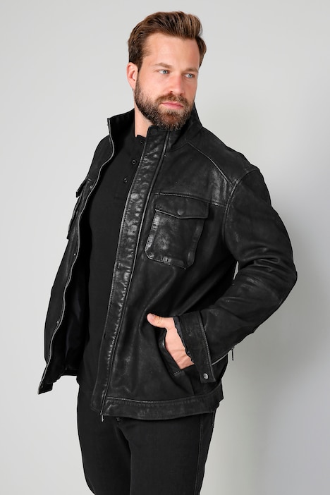 Boston Park Lederjacke, echtes Leder, bis 74