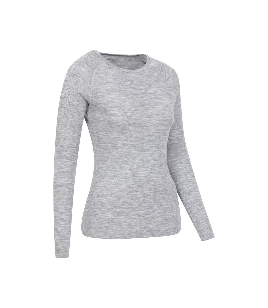Mountain Warehouse - Haut thermique MERINO - Femme (Gris clair) - UTMW1685