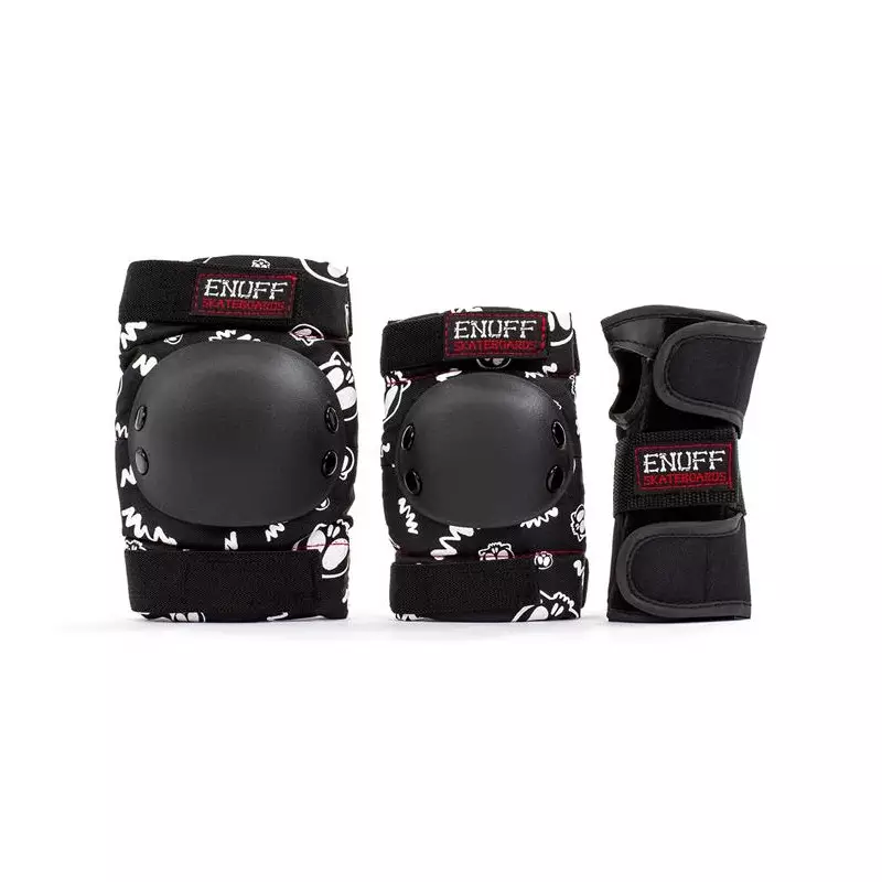 Set de protection ENUFF SKATEBOARDS Skulls Junior Ramp Pad Set Black