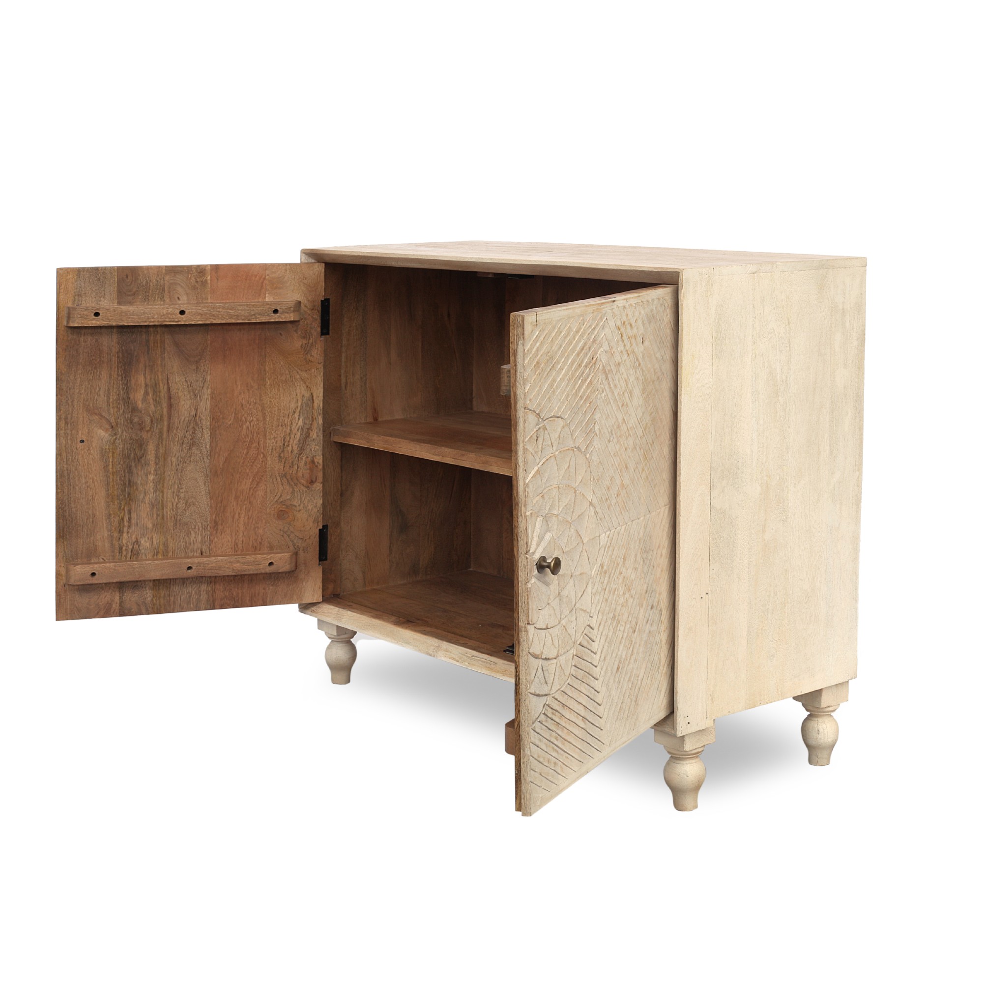 Kommode 'Piccardt', whitewash, B 100 cm, L 40 cm, H 90 cm von fischer's lagerhaus