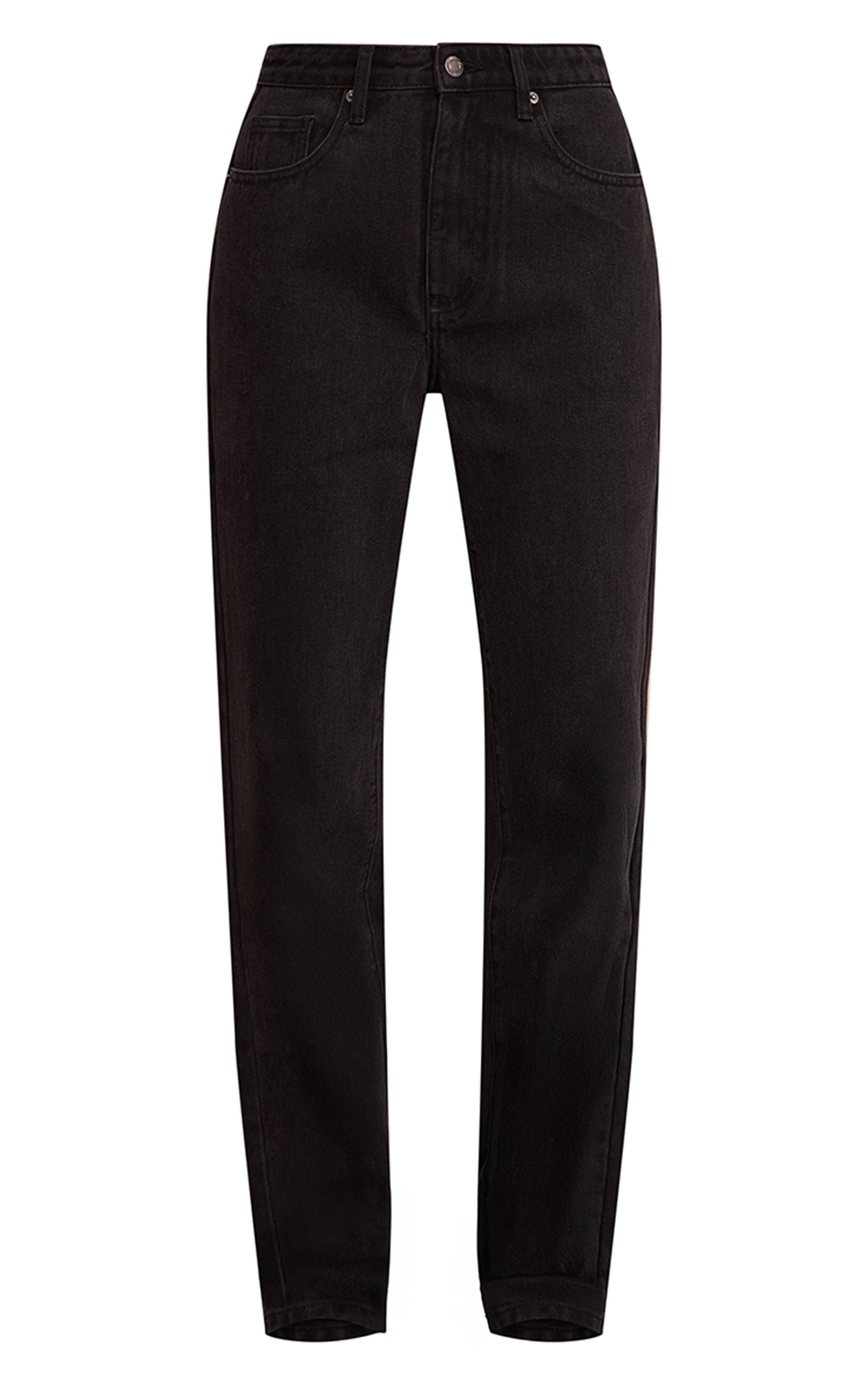 Noir Prettylittlething Jean Droit Taille Haute