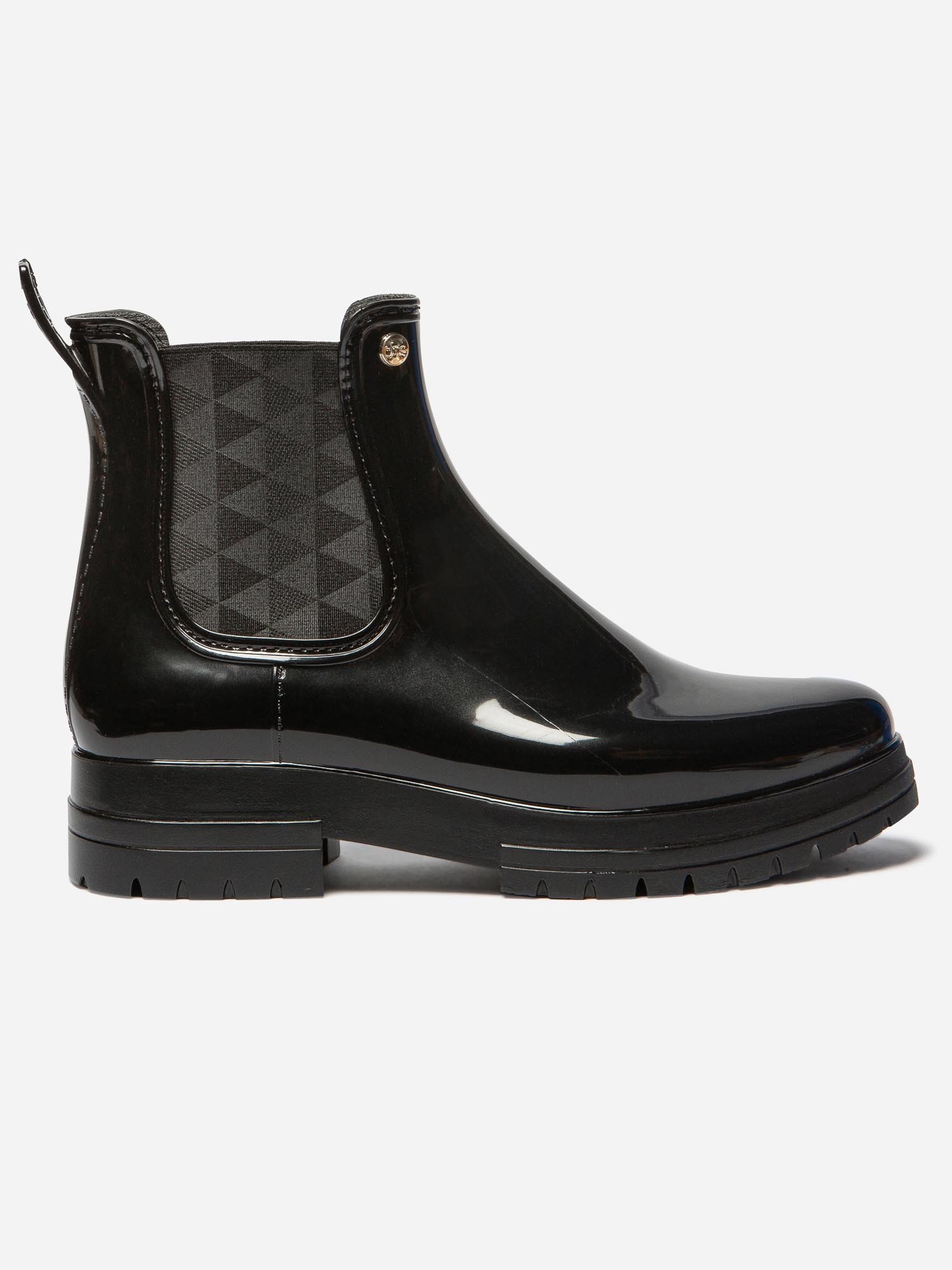 Bottes De Pluie Femme Semelle Epaisse Noires