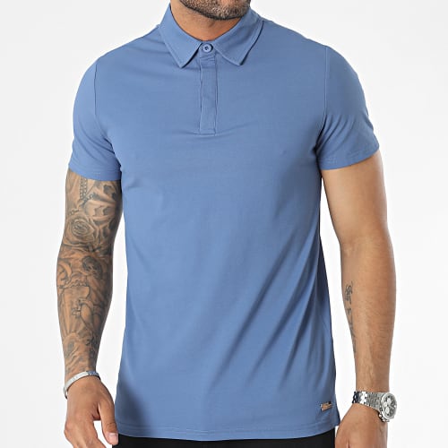 Polo Manches Courtes Bleu Marine