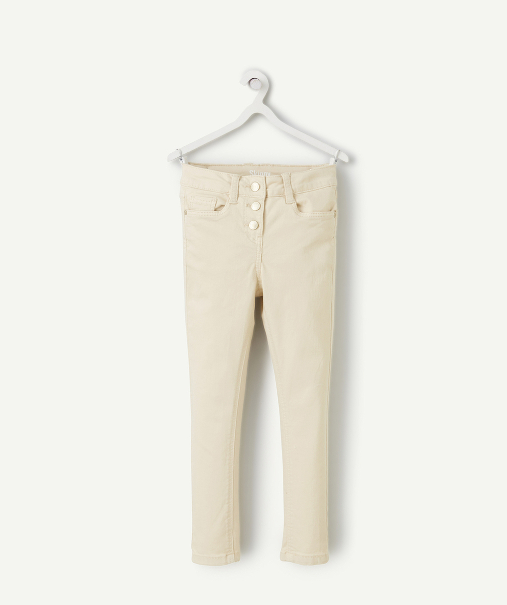 pantalon skinny fille beige