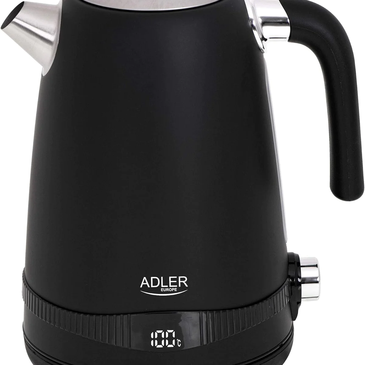 bouilloire électrique de 1,7L avec écran LCD 2200W noir Adler