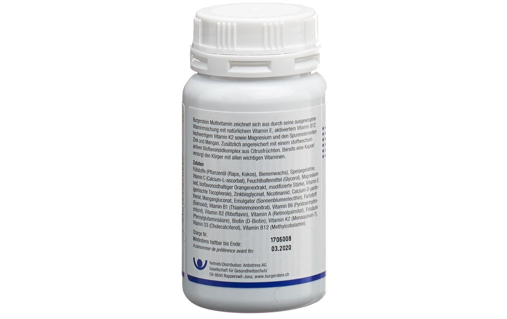 Multivitamin 60 KapselnMultivitamin-Präparat mit Vitaminen und Mineralstoffen