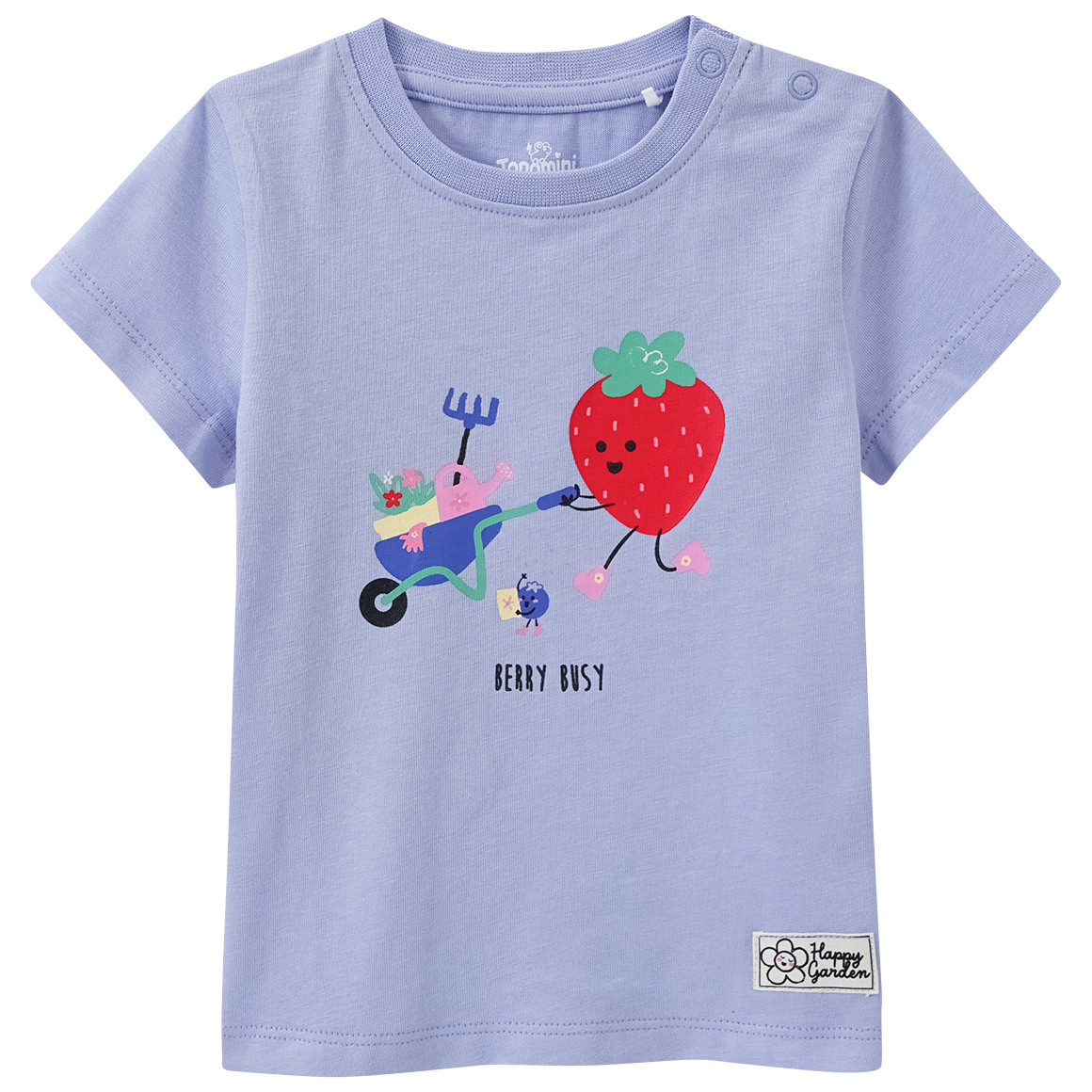 Topomini Baby T-Shirt mit Beeren-Print helllila
