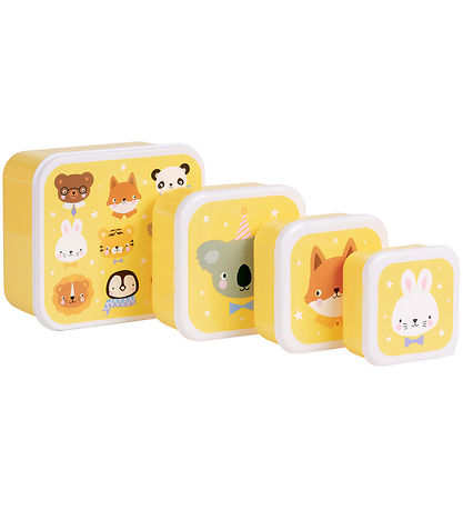 A Little Lovely Company Brotdosen-Set - 4 st. - Animal Friends