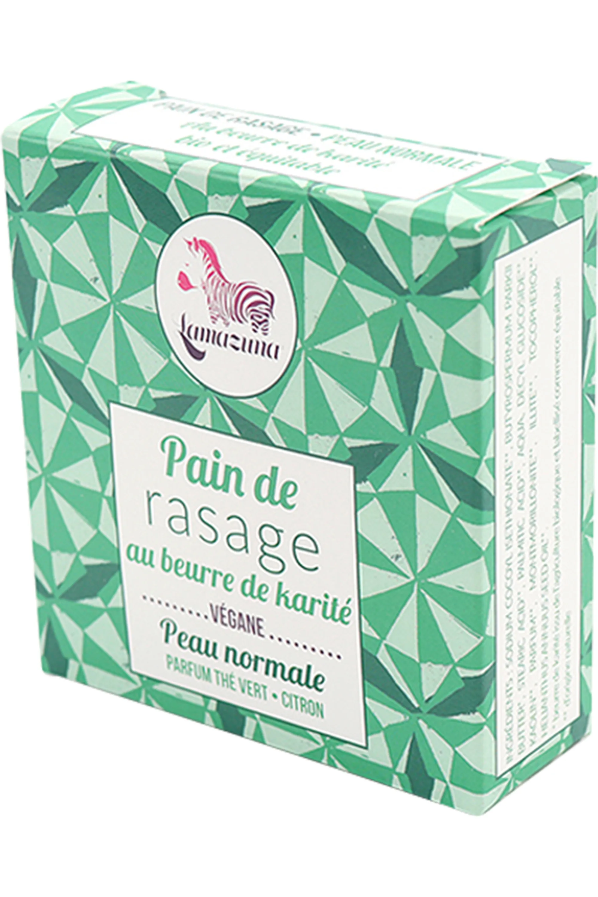 Lamazuna Pain de rasage solide Thé Vert Citron-55 g