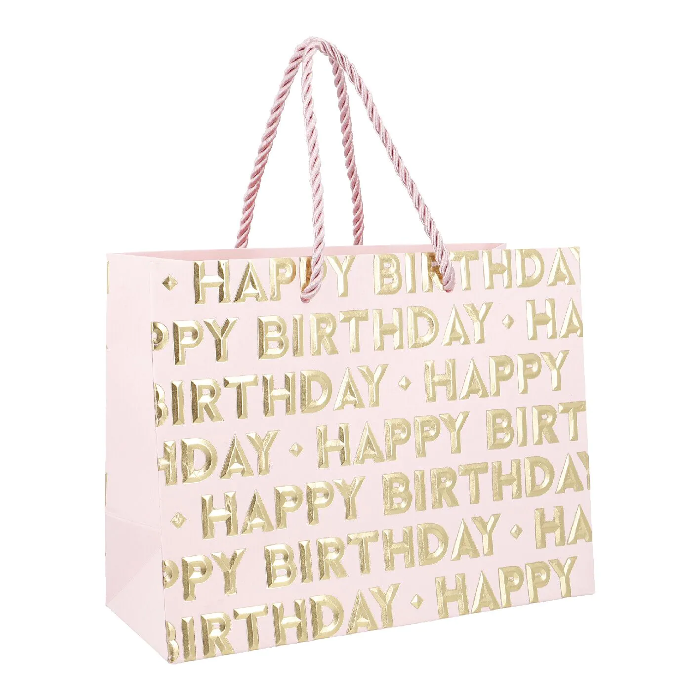 Geschenktüte Happy Birthday, rosa