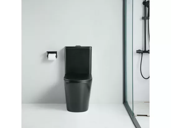 Toilette WC à poser CIPOLI en céramique noir mat