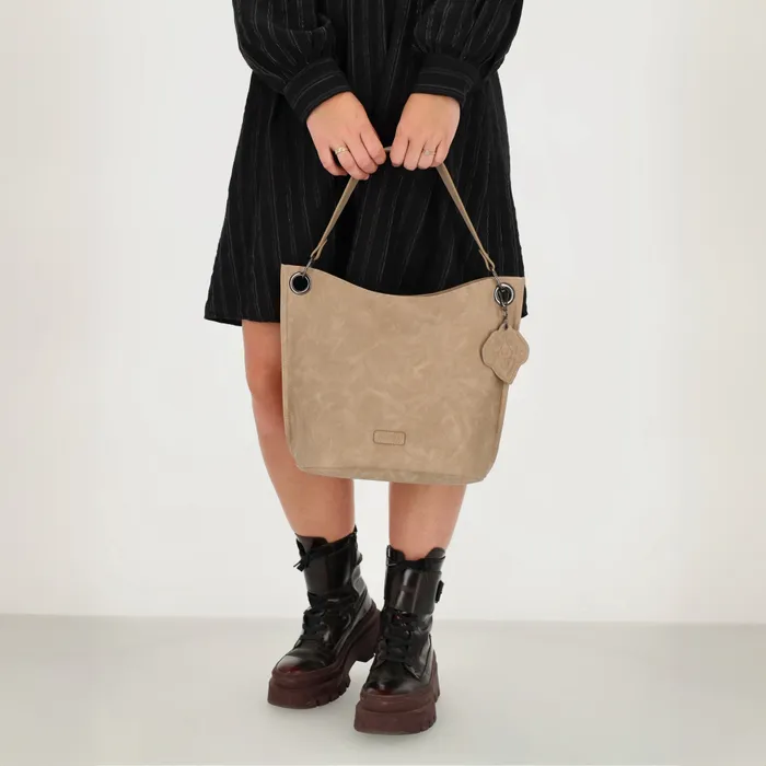 Beagles La Rambla Shopper Hobo Lichttaupe
