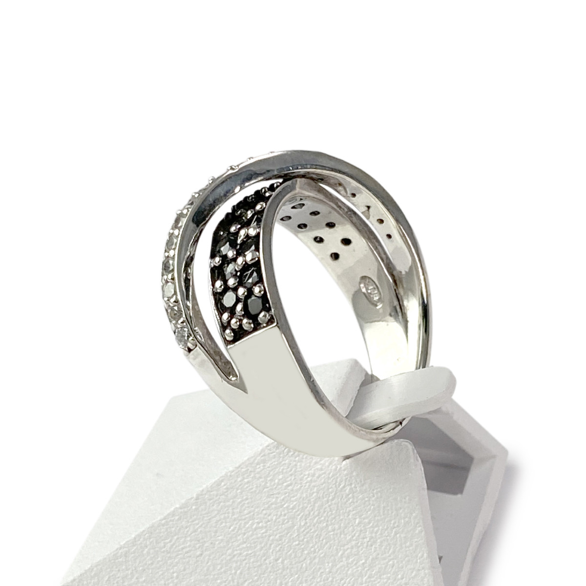 Bague d'occasion argent 925 zirconias