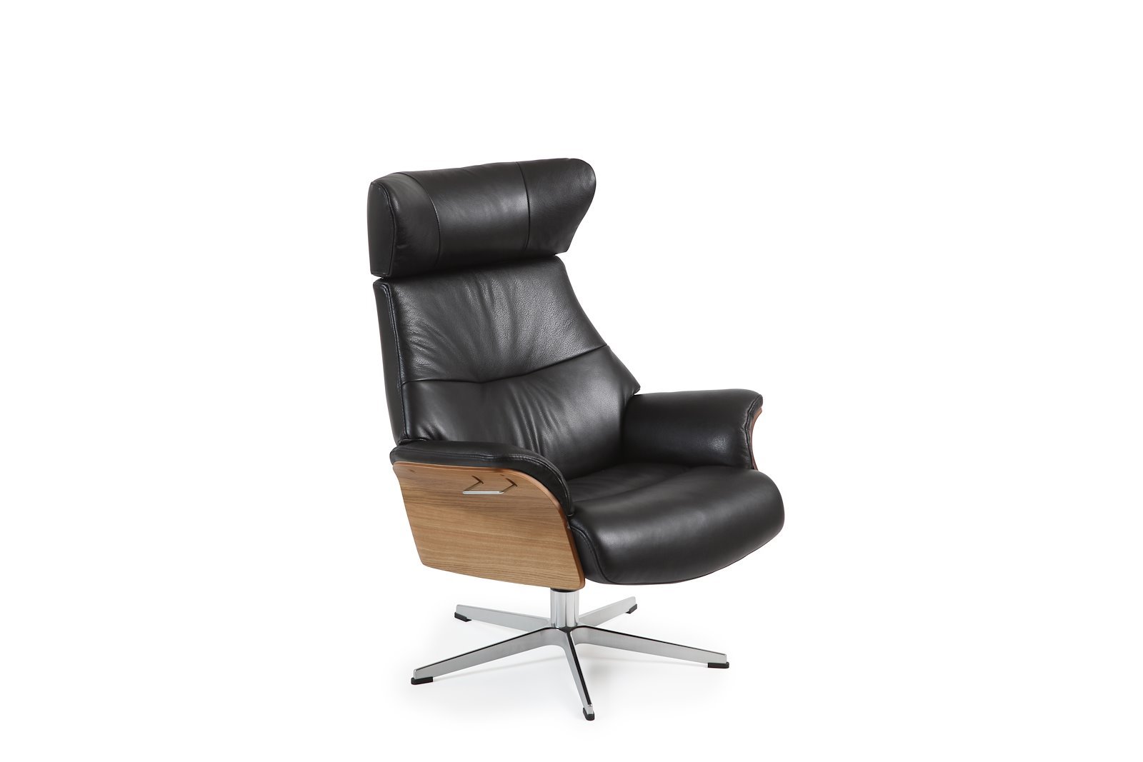 Air lenestol I Hud Fantasy 2514-89 Black, std eik, std svingfot alu