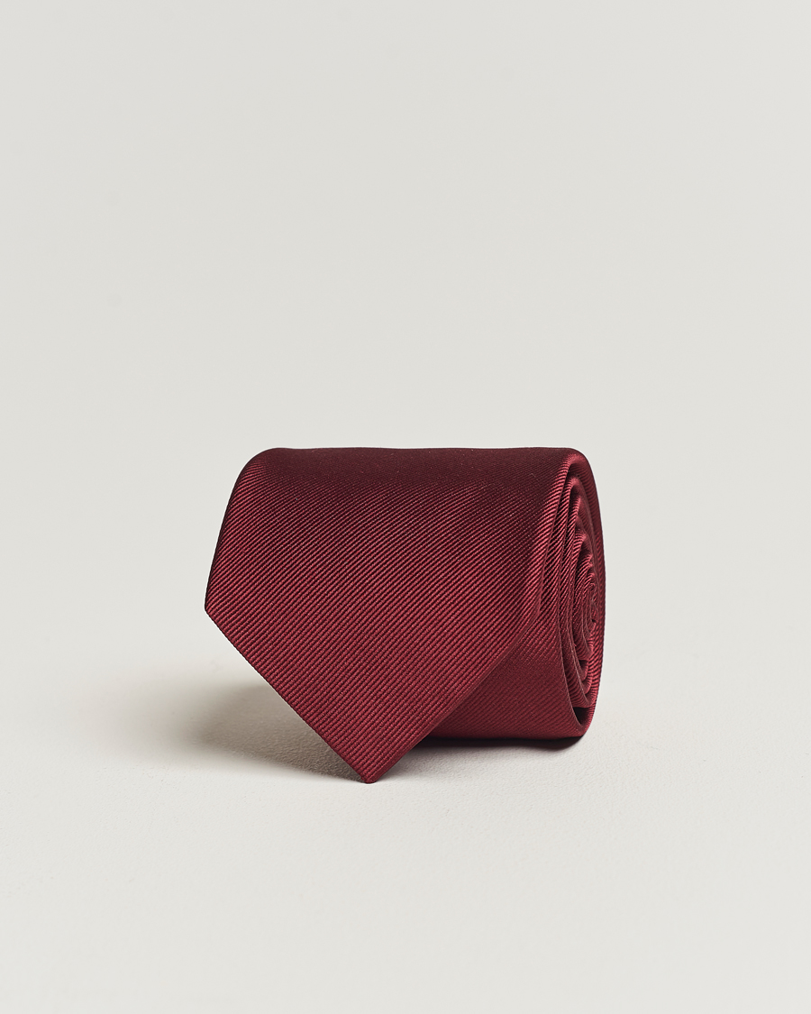 Amanda Christensen Plain Classic Tie 8 cm Bordeaux