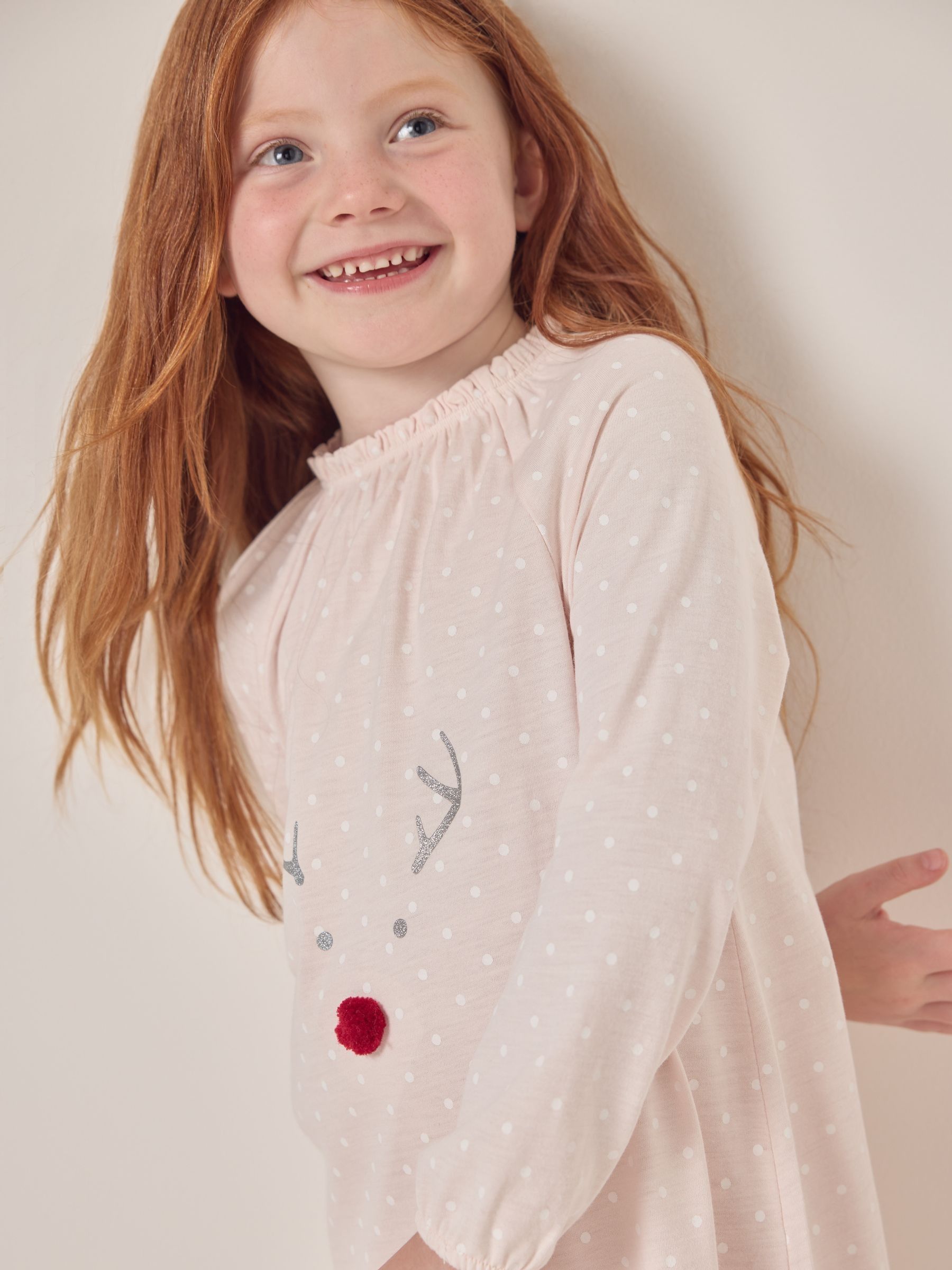 The White Company Pink Jingles Polka Dot Nightie