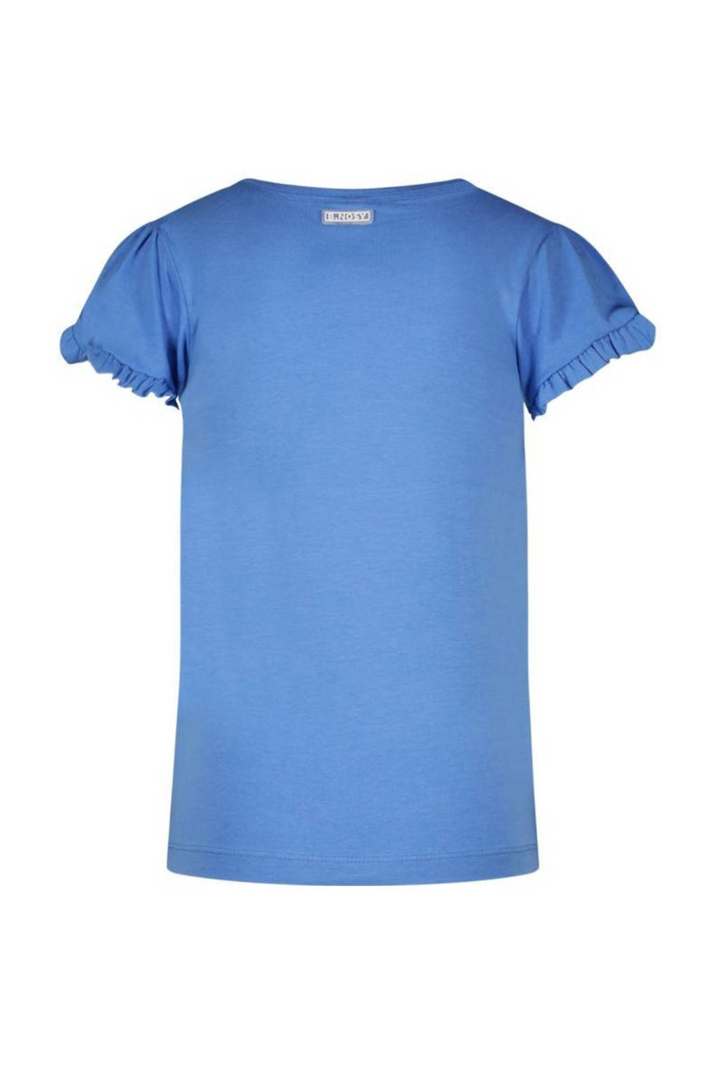 B.Nosy T-shirt met printopdruk en ruches hemelsblauw