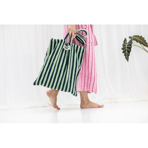 Bongusta Naram Totebag, Sea Foam & Deep Teal