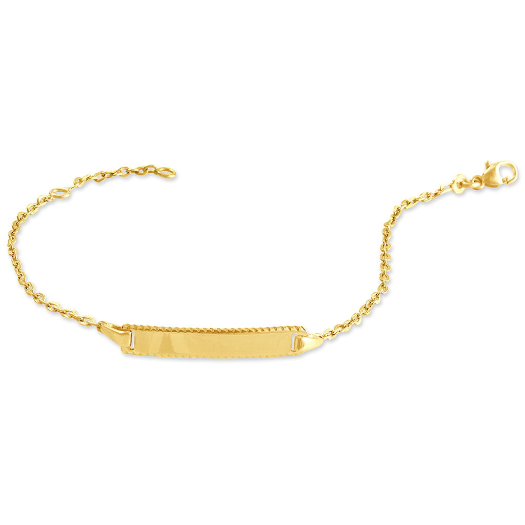 Bracelet Identité Maille Forçat Or Jaune