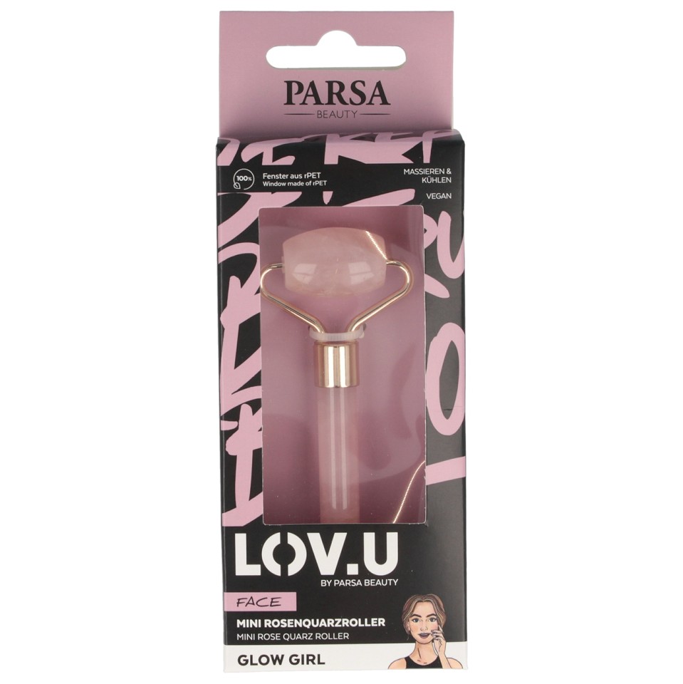 Parsa - LOV.U Mini Rose Quartz Roller Pink