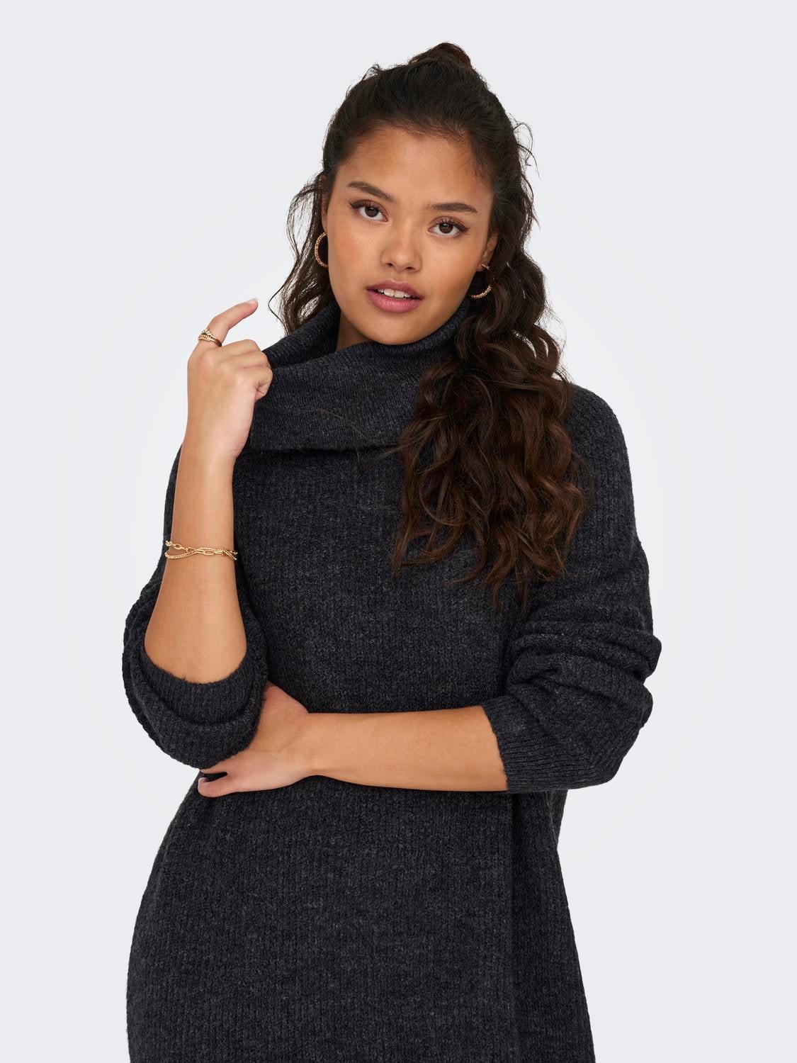 ONLSILLY Strickpullover Dark Grey Melange