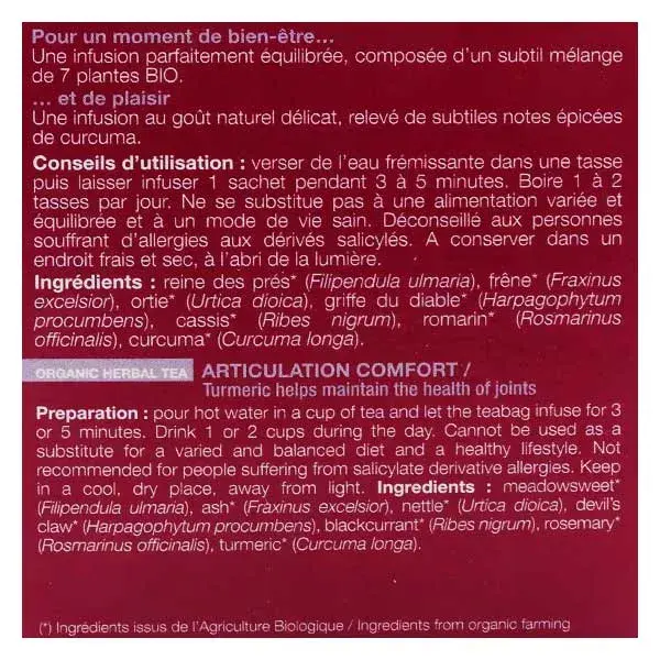 Ladrôme Infusion Confort des Articulations Bio 20 sachets