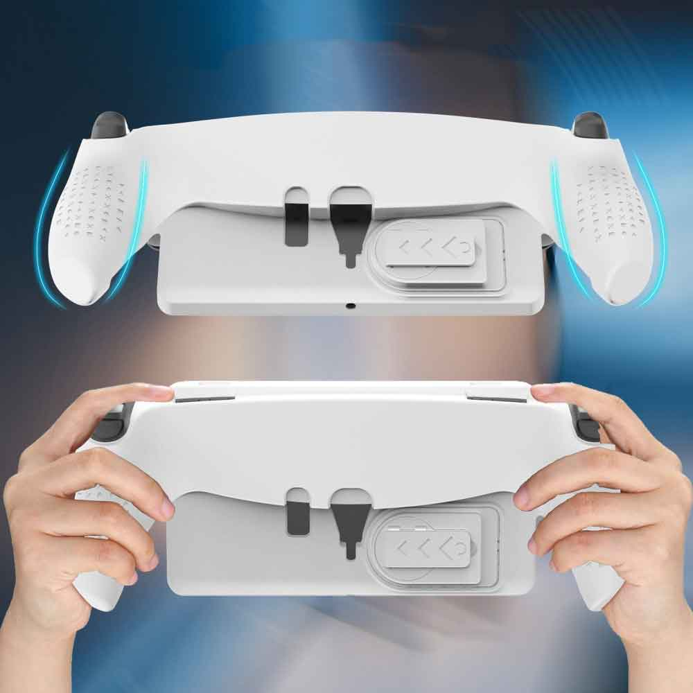 Sony PlayStation Portal Remote Player Controller Silikon Case Schutzhülle mit Kickstand Halterung (Hart) - Schwarz