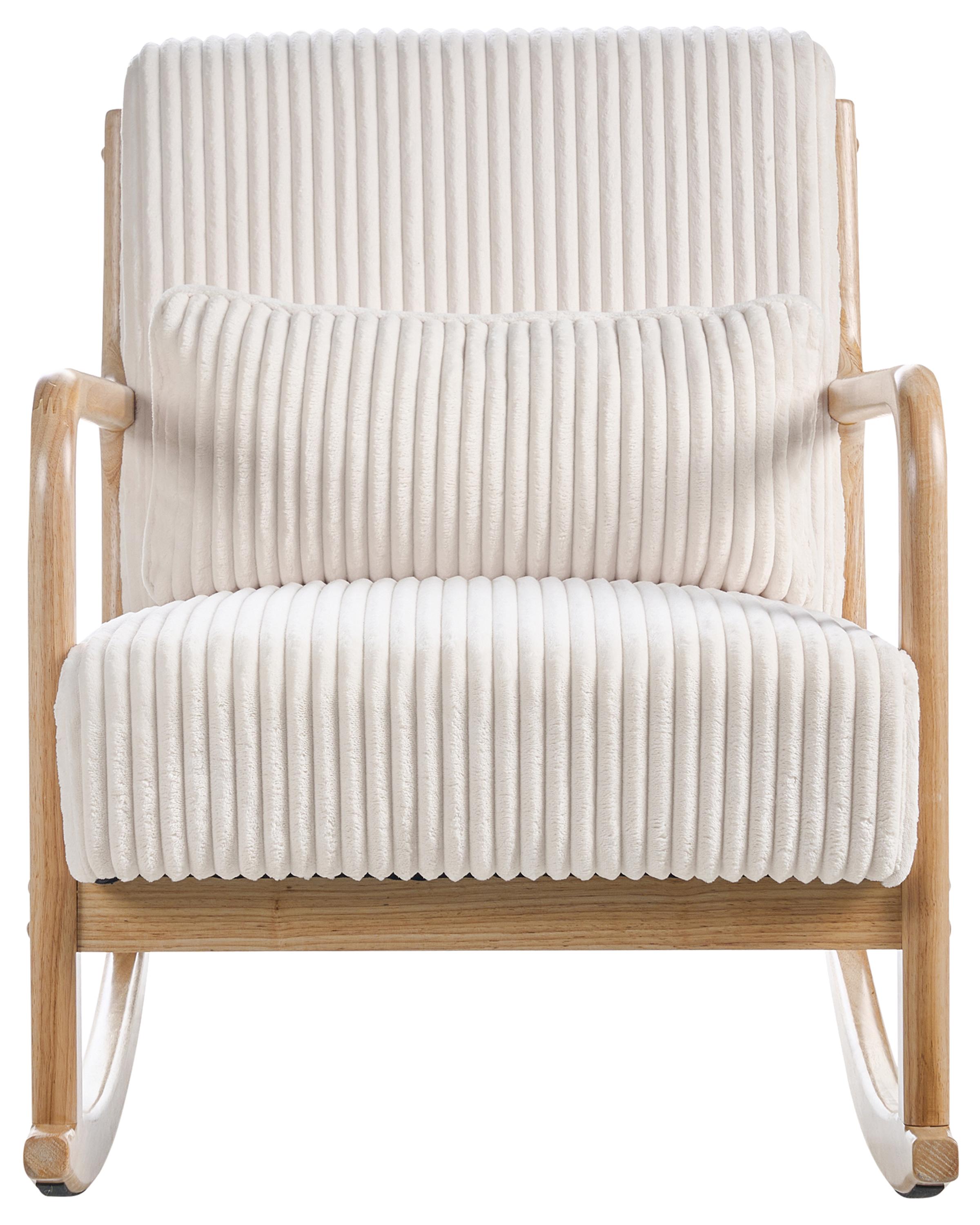 Schommelstoel SORSELE Corduroy Wit