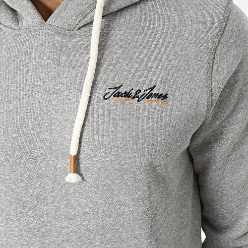 Sweat Capuche Tons Gris Chiné