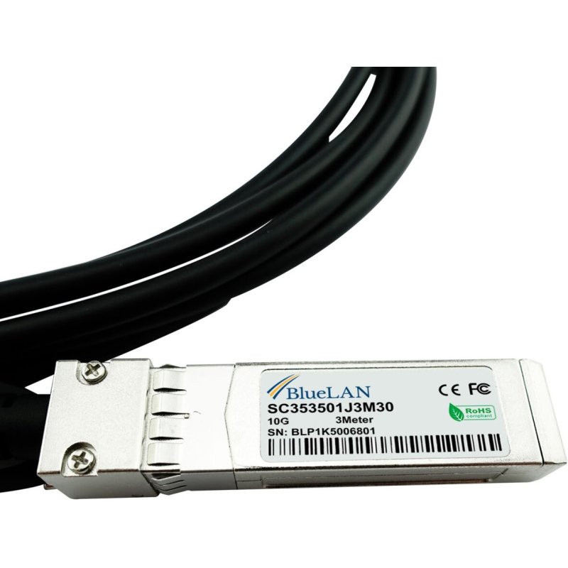 BlueOptics OS2X60-CBL-1M-BL câble InfiniBand et à fibres optiques SFP+ Noir