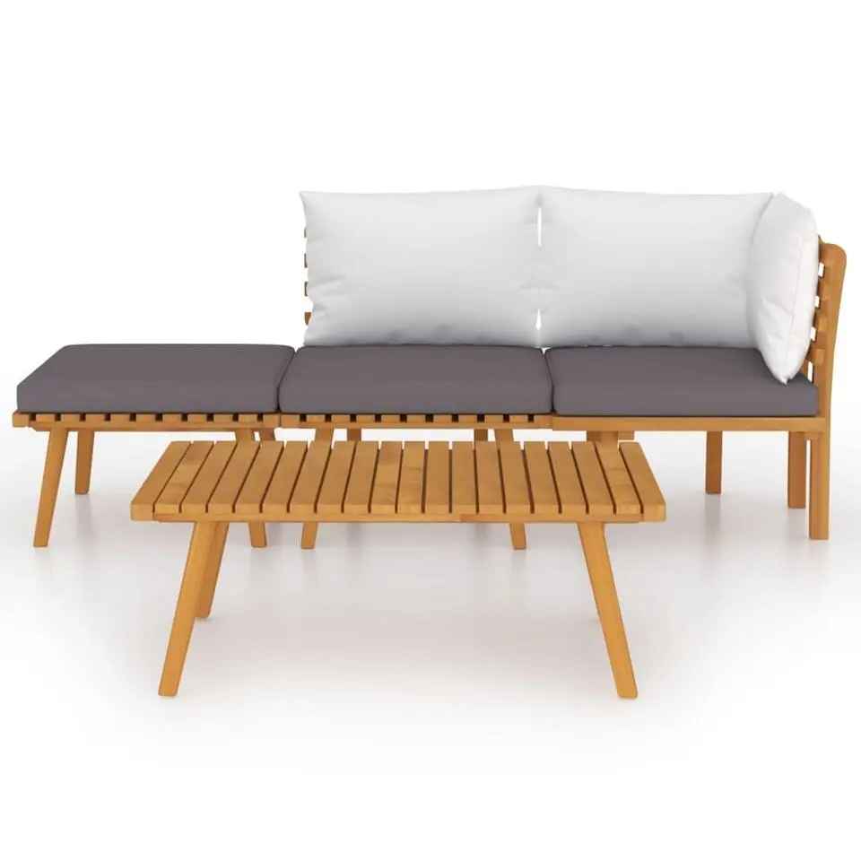 vidaXL - Loungeset - Bruin - Acaciahout