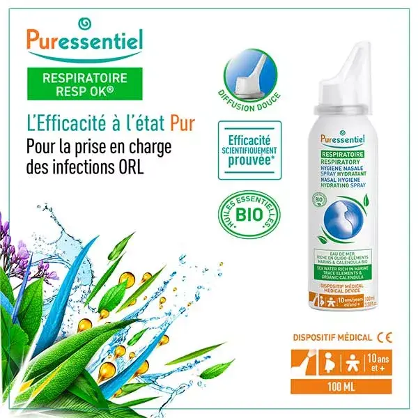 Spray Nasal Hidratante Respiratório Puressentiel 100ml