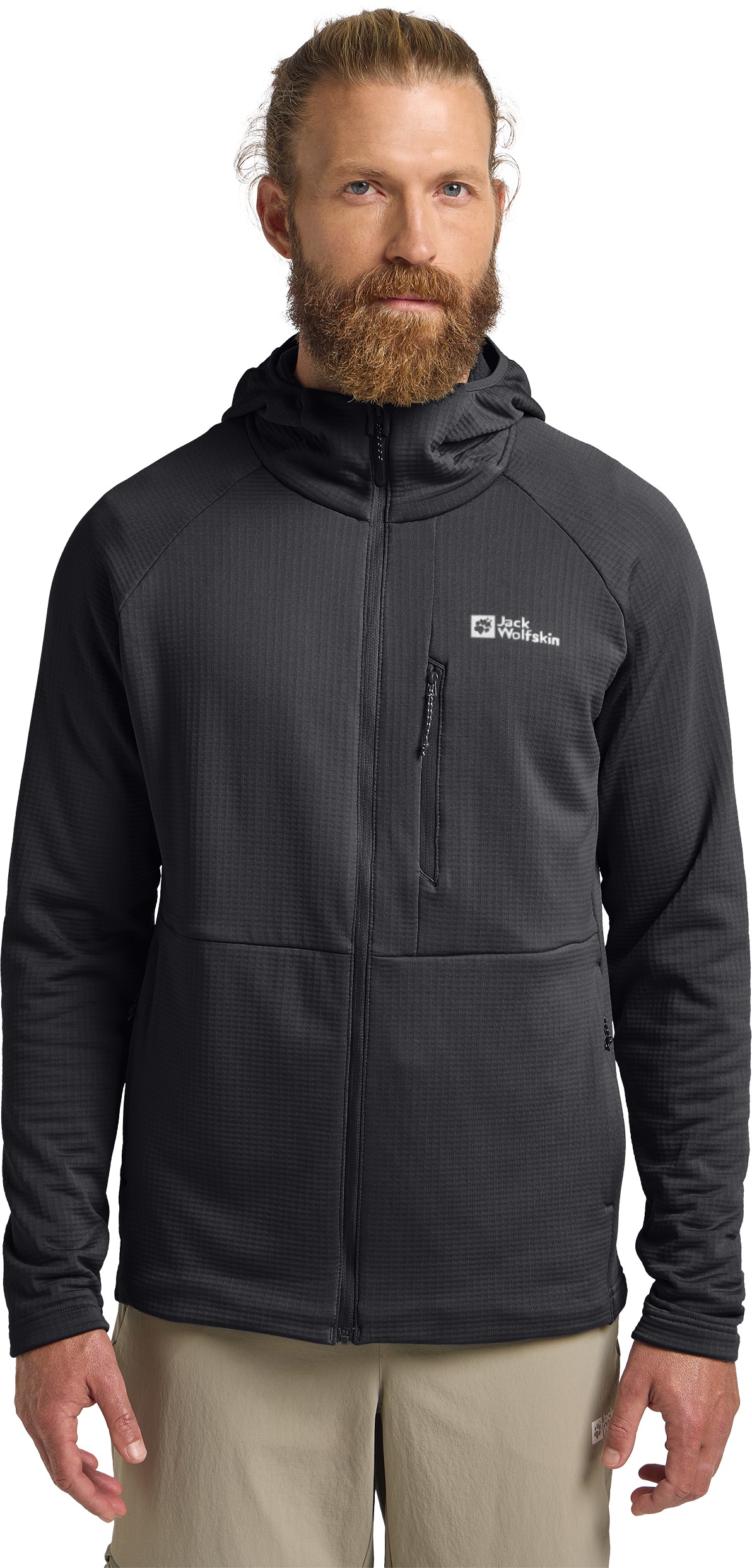 Jack Wolfskin Fleecejacke »KOLBENBERG HOODED FZ M« Atmungsaktiv, leicht, Übergangsjacke