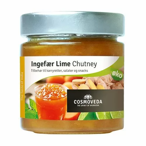 Cosmoveda Ingefær Lime Chutney Ø - 225 g.