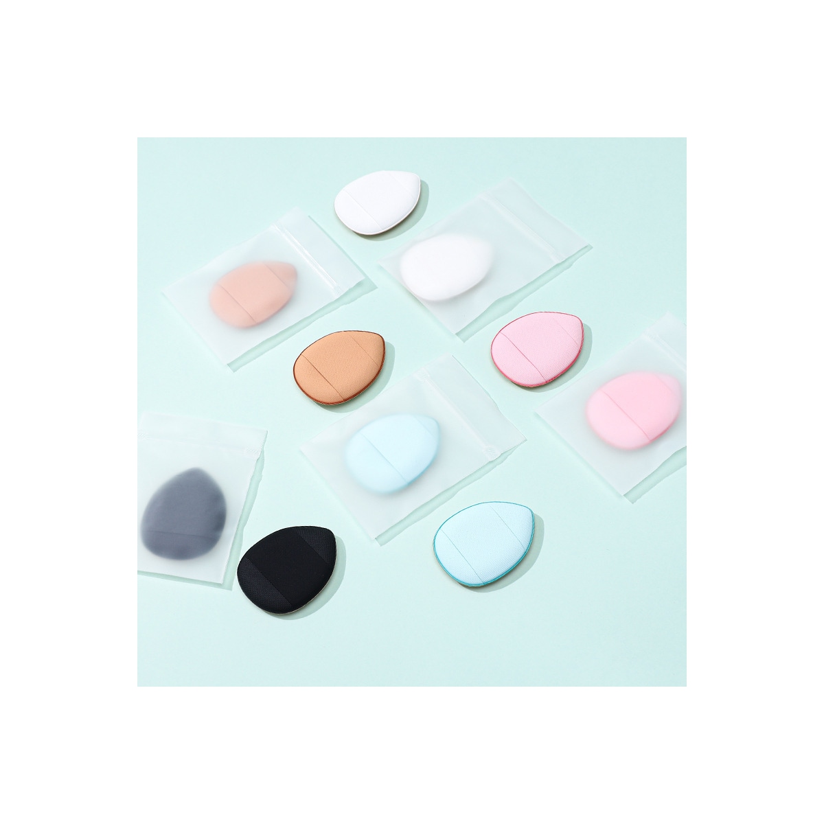 Finger Puff mini sminkesvamper 5-pakning Sort