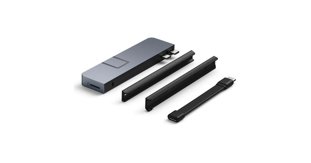 HyperHyperDrive DUO PRO 7-in-2 USB-C Hub dockingstation  (Grijs)