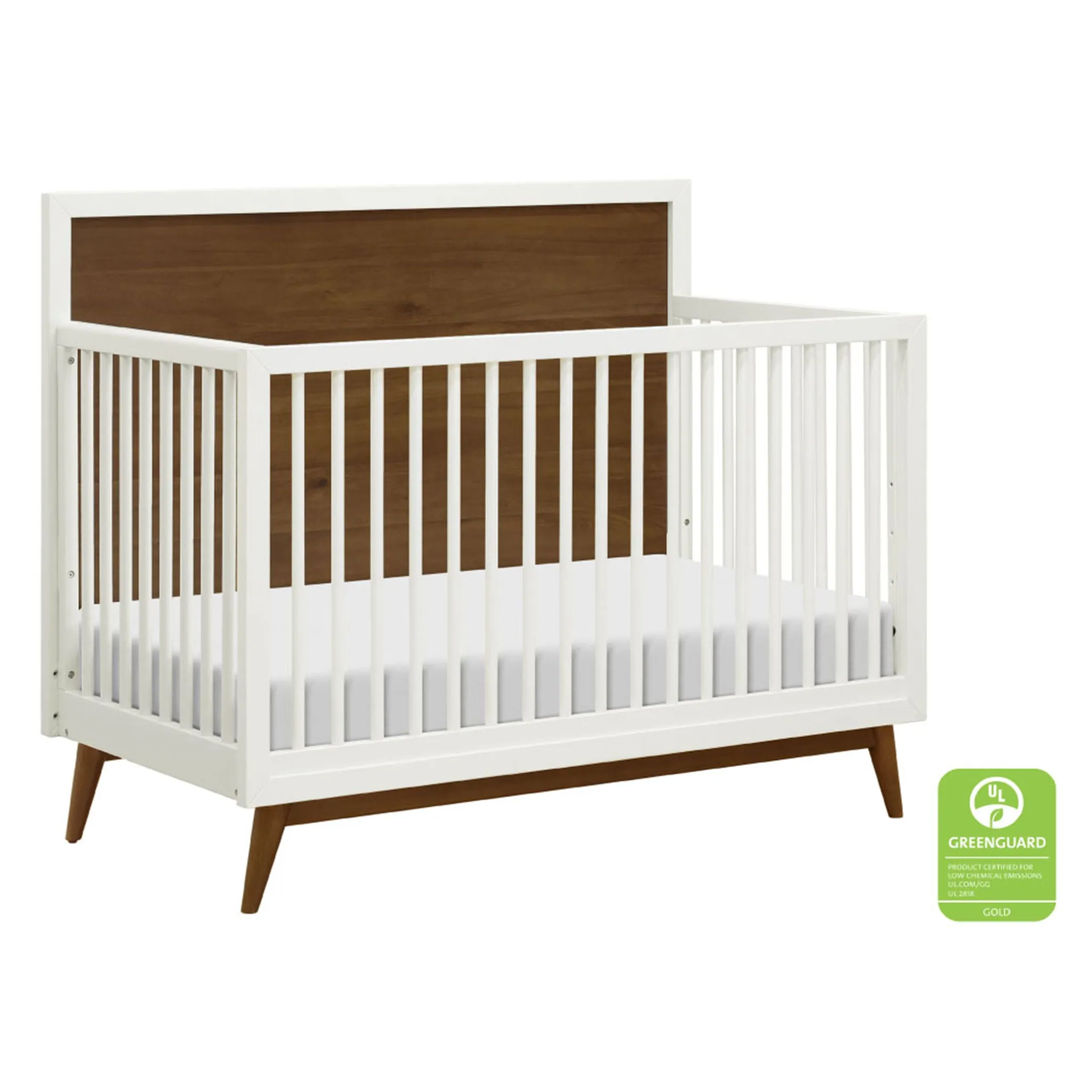 Babyletto Couchette Convertible 4 en 1 Palma - Blanc Chaud  Noyer