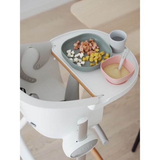 Set Vaisselle Silicone 4 pièces   Eucalyptus        de               Béaba